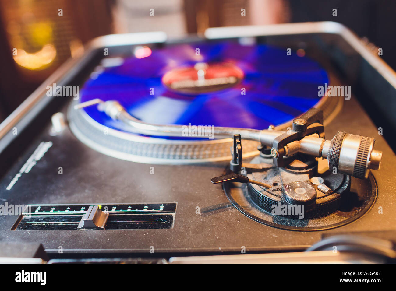 Turntable Vinyl Record Player Sound Technology For Dj To Mix Play