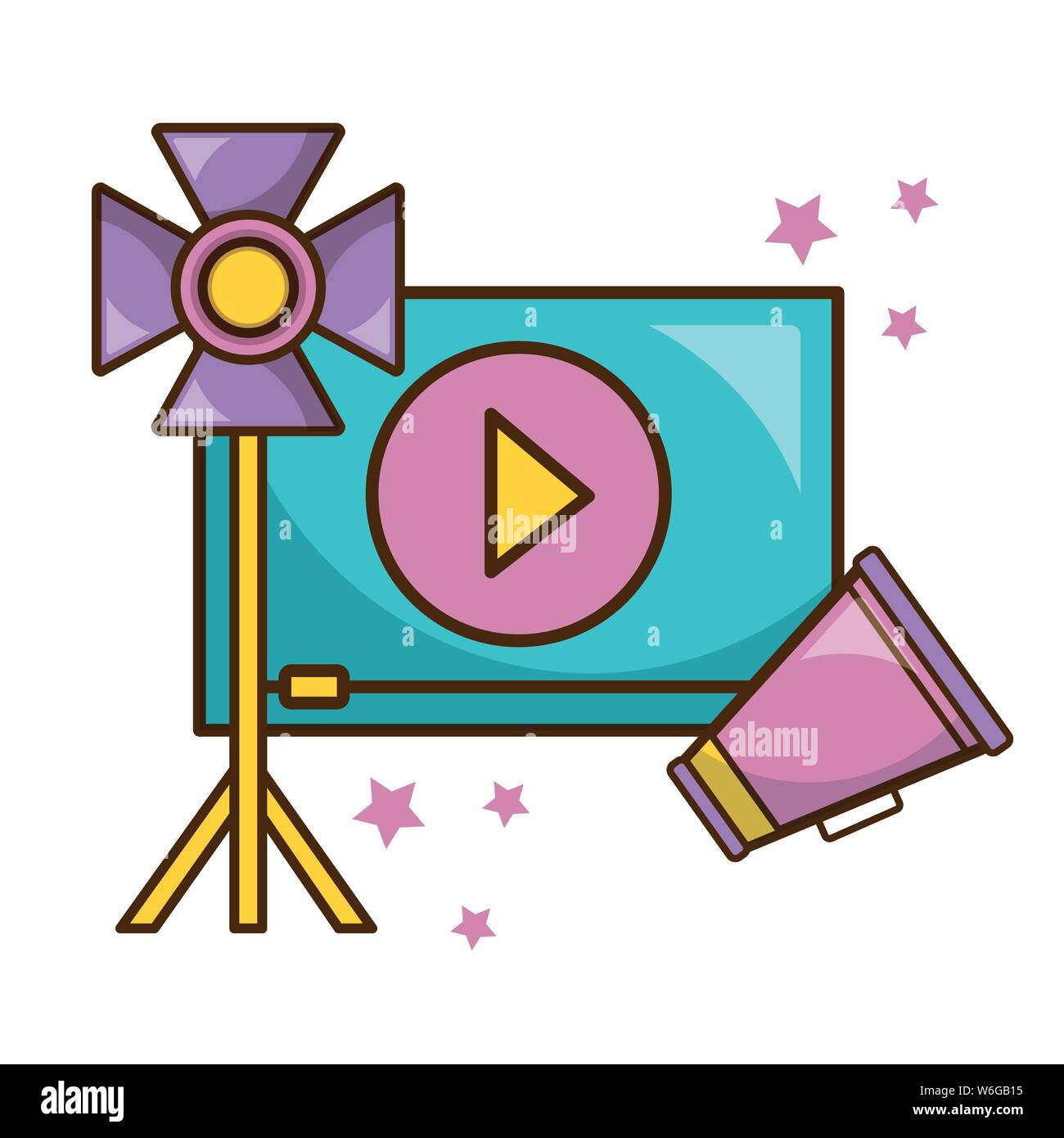 Isolated cinema icon set design Stock Vector Image & Art - Alamy