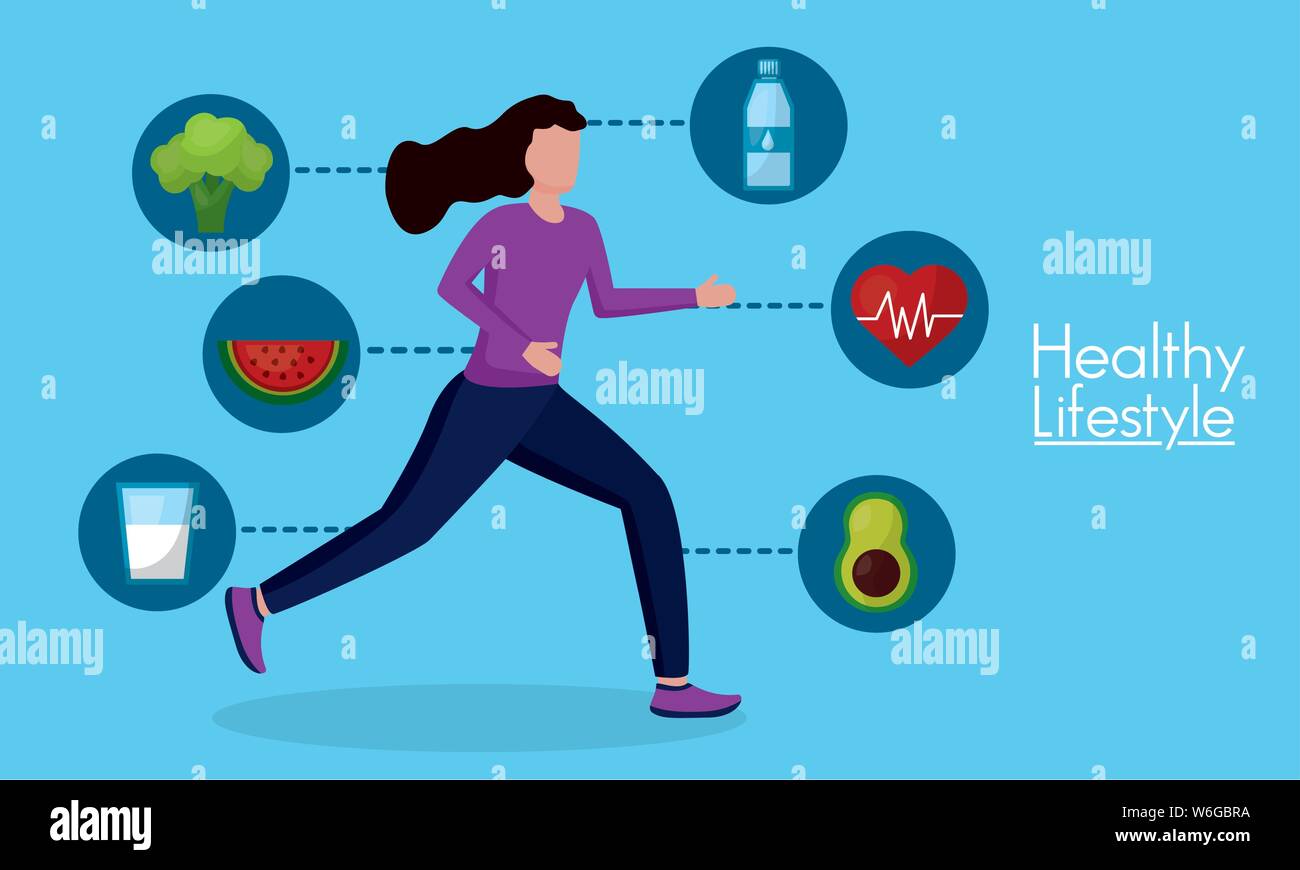 Avatar woman and healthy lifestyle vector design Stock Vector Image ...
