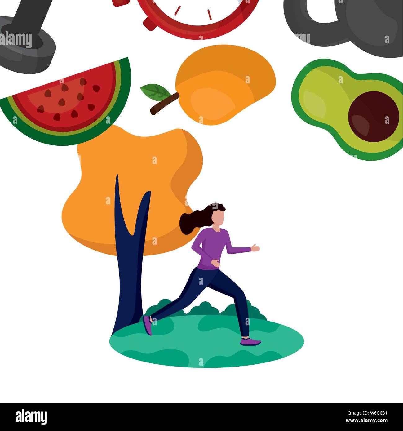 Avatar woman and healthy lifestyle vector design Stock Vector Image ...
