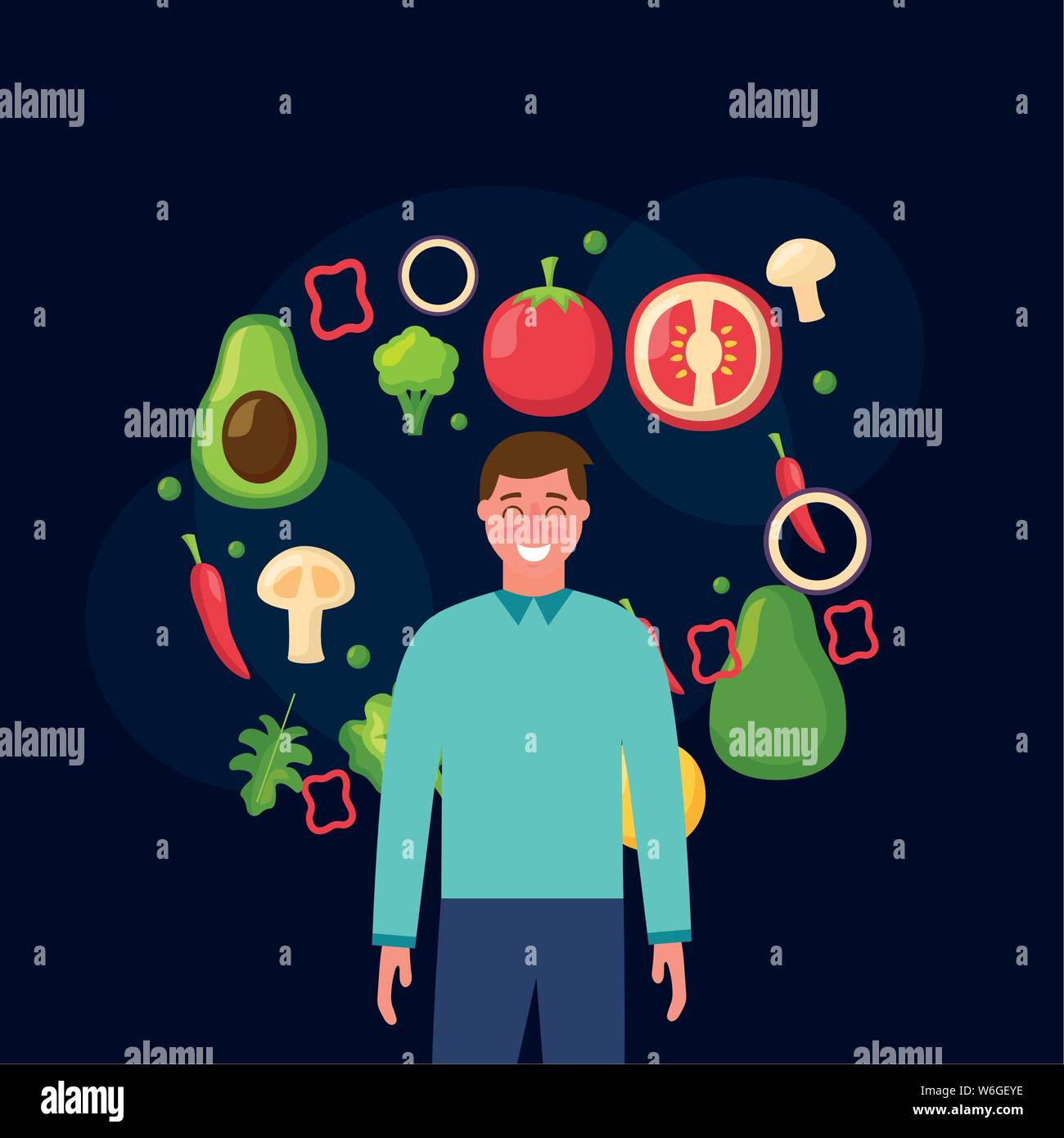 Healthy and organic food vector design Stock Vector Image & Art - Alamy