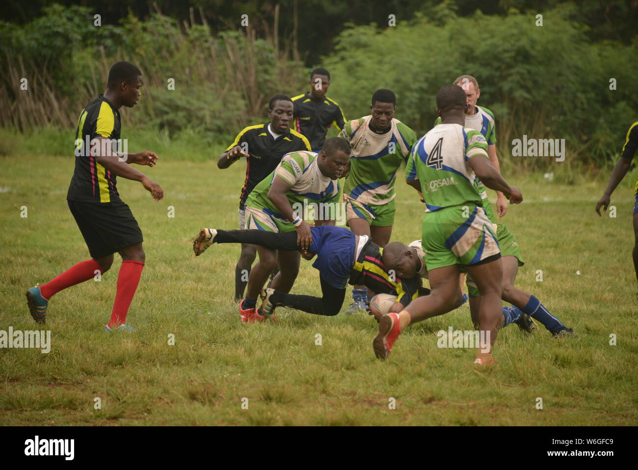 Friendly rugby game in Ghana Africa Stock Photo - Alamy