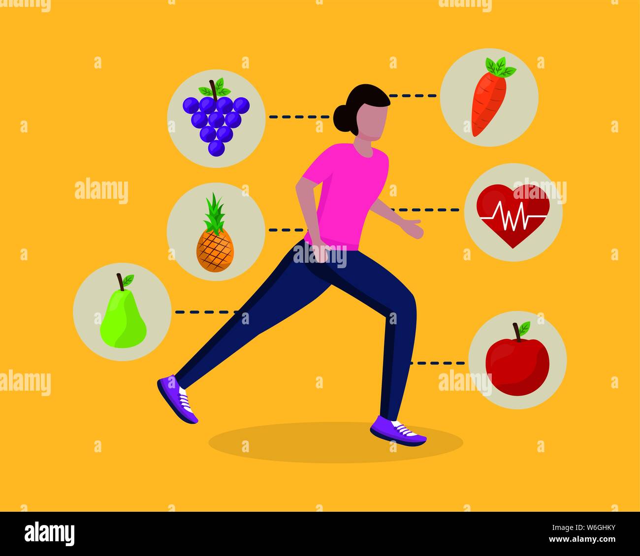 Avatar woman and healthy lifestyle vector design Stock Vector Image ...
