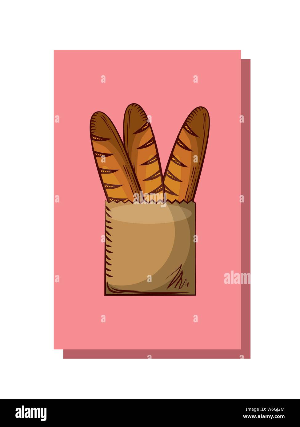 Baguette bread of bakery vector design Stock Vector Image & Art - Alamy