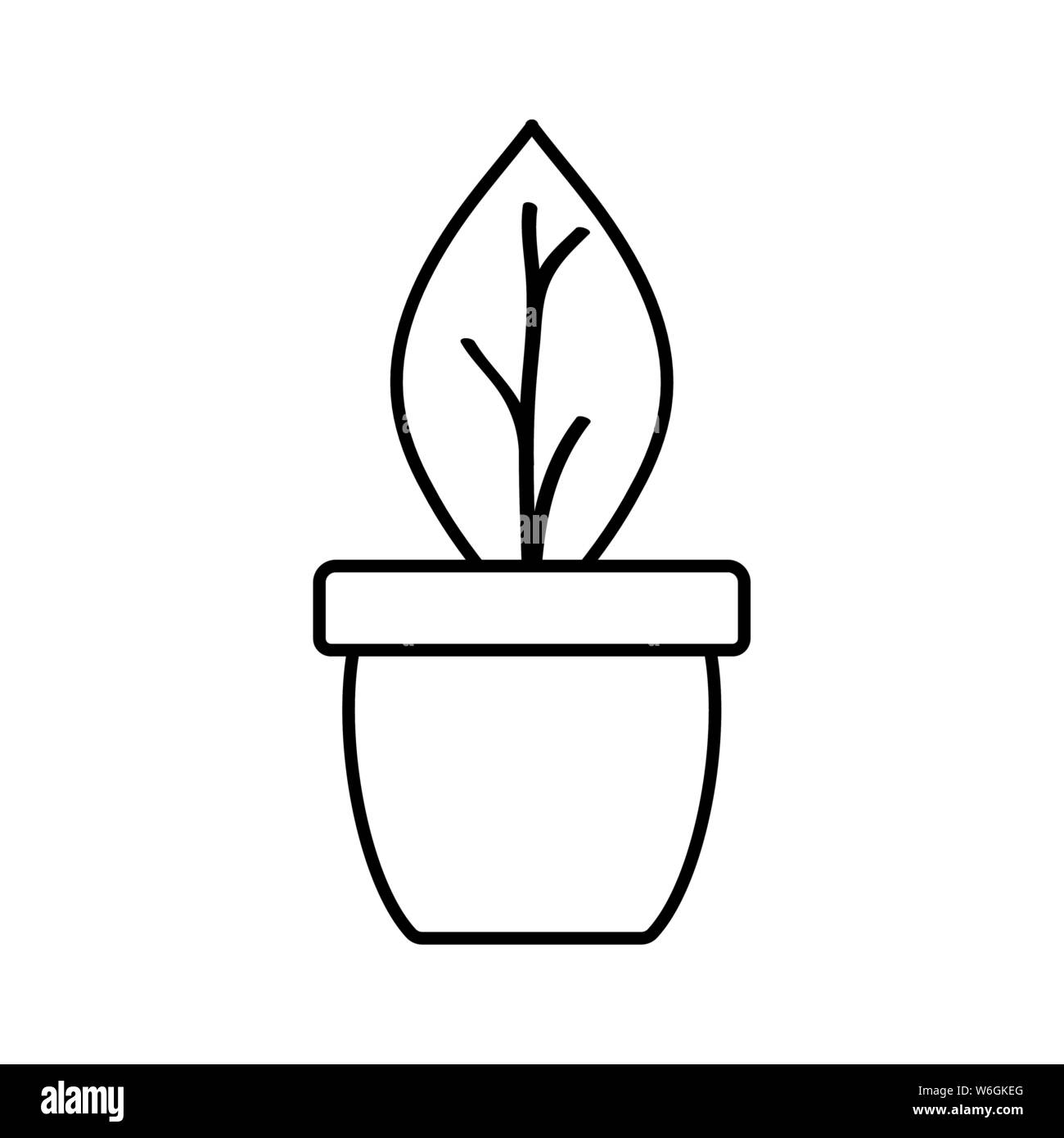 house plant in ceramic pot vector illustration design Stock Vector ...