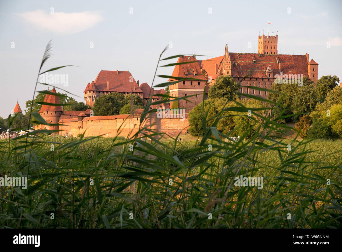 Gothic Grandmaster's Palace in Middle Castle, High Castle with the toilet tower (dansker) of Teutonic Order castle built from XIII to XV century liste Stock Photo