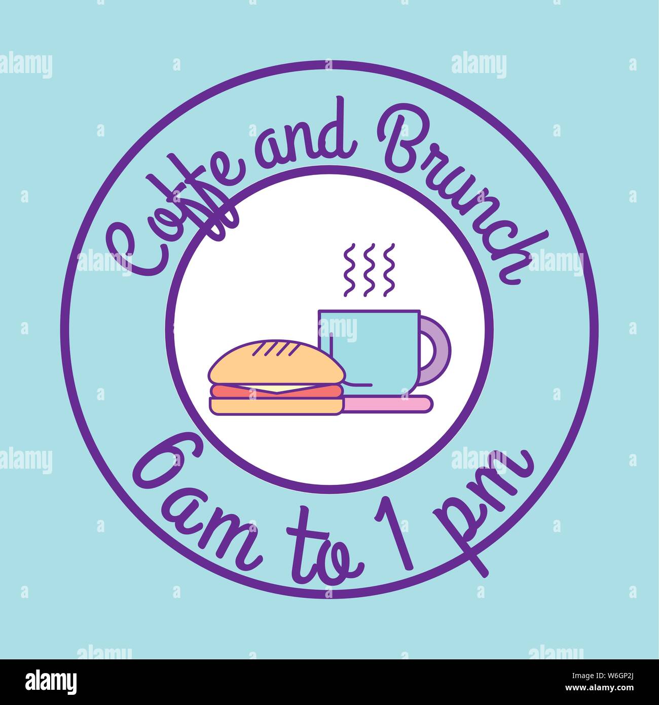 Coffee and brunch vector design Stock Vector Image & Art - Alamy