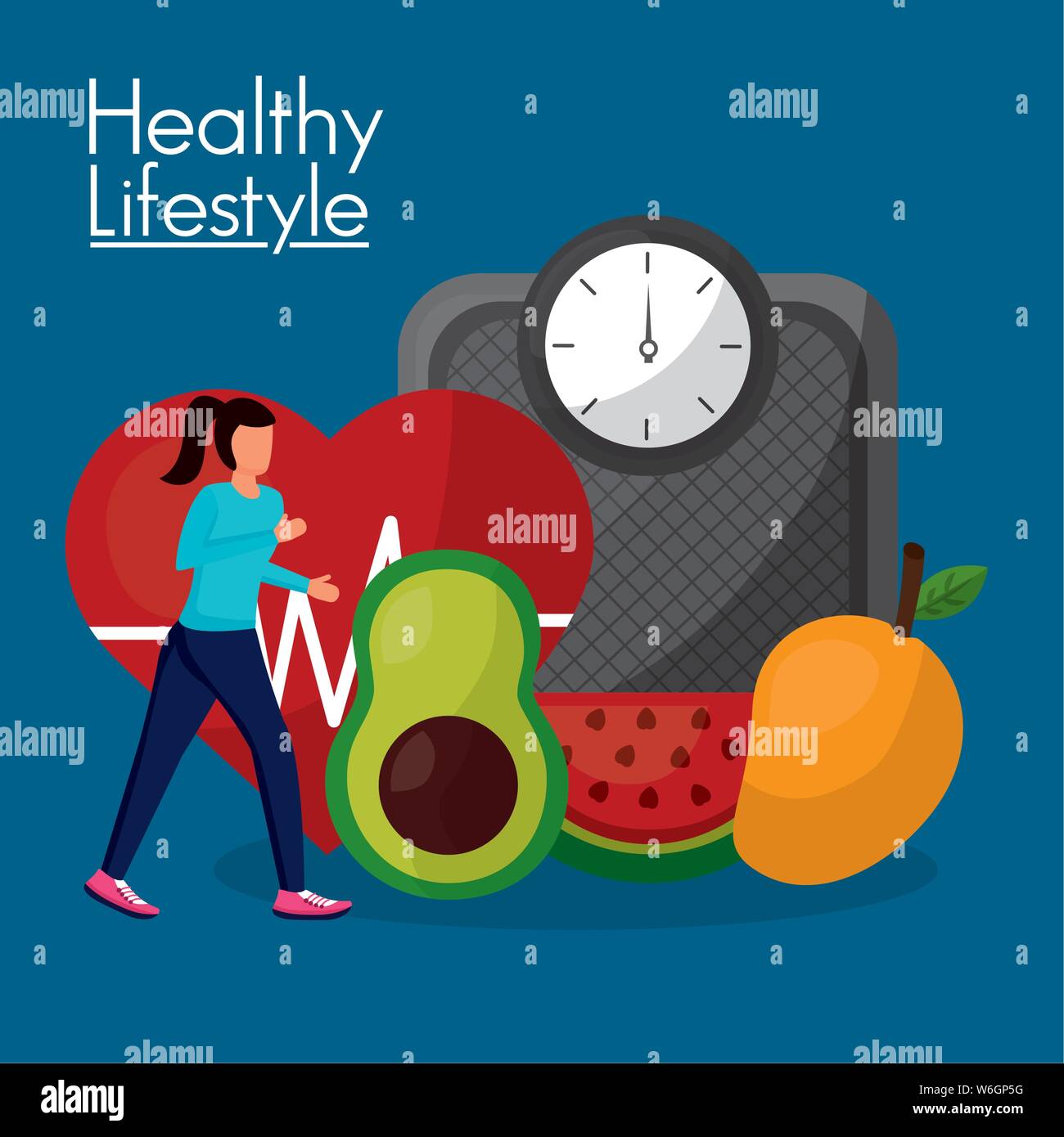 Avatar woman and healthy lifestyle vector design Stock Vector Image ...