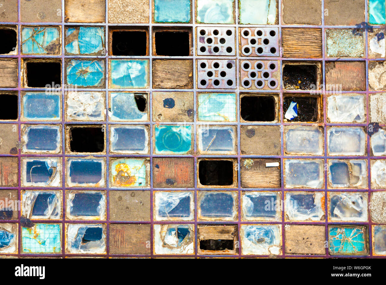 Glass block sidewalk in Glasgow Scotland Stock Photo Alamy