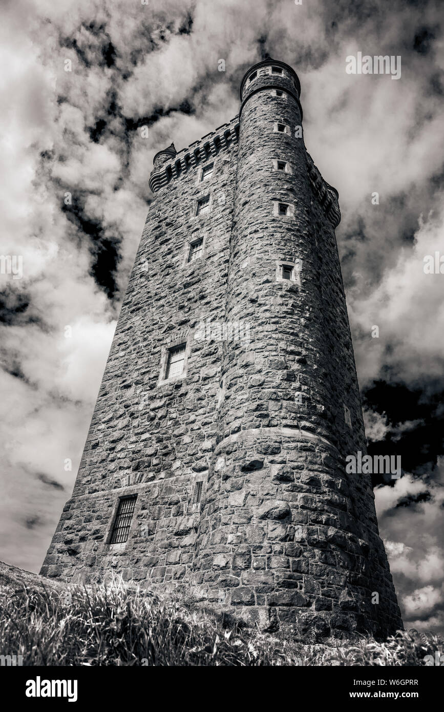 Scrabo Tower on Scrabo Hill, Newtownards, County Down, Northern Ireland Stock Photo