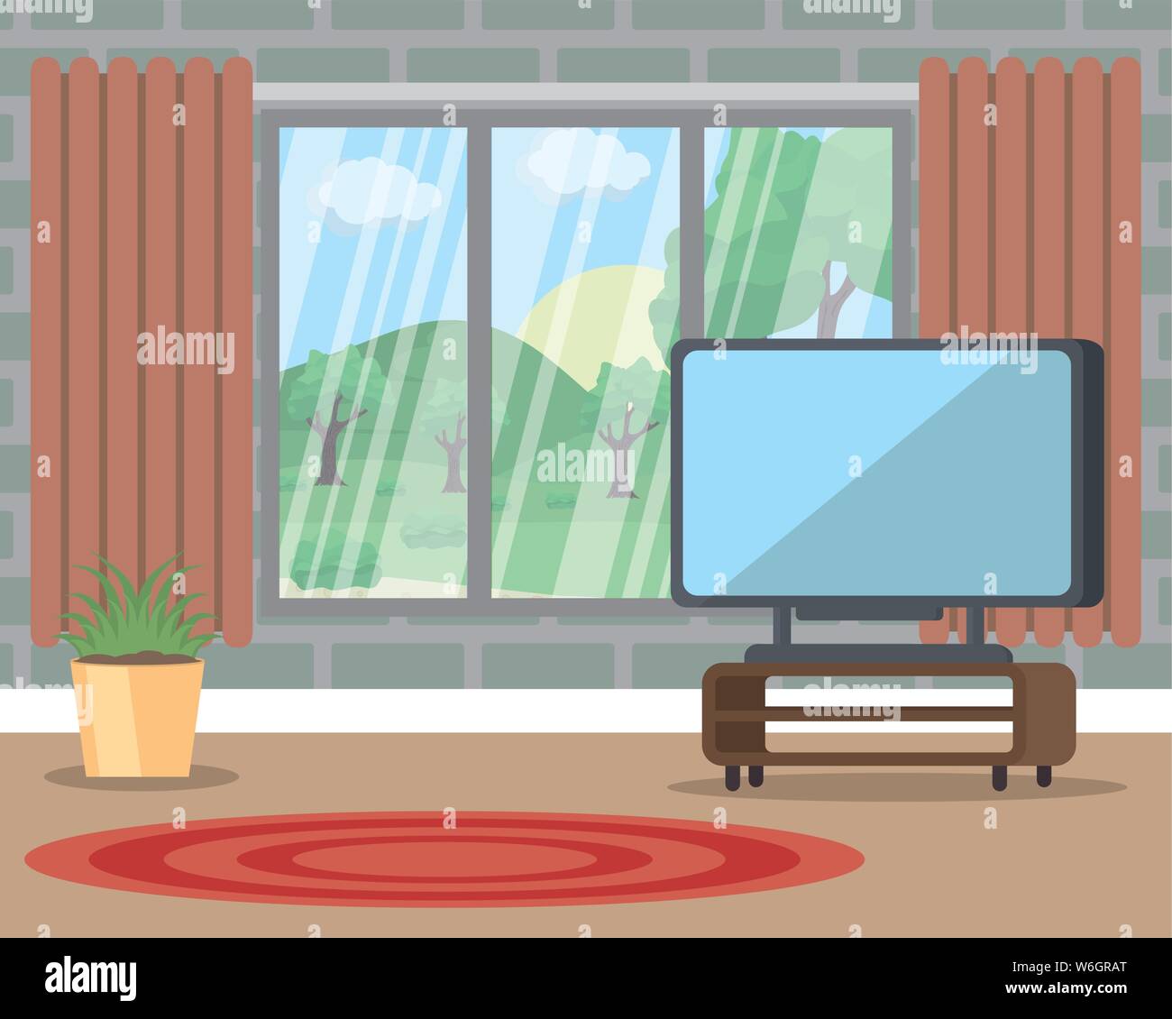 living room flat image design Stock Vector Image & Art - Alamy