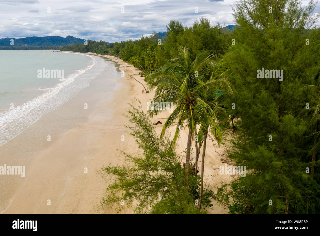Drone beach palm trees hi-res stock photography and images - Alamy