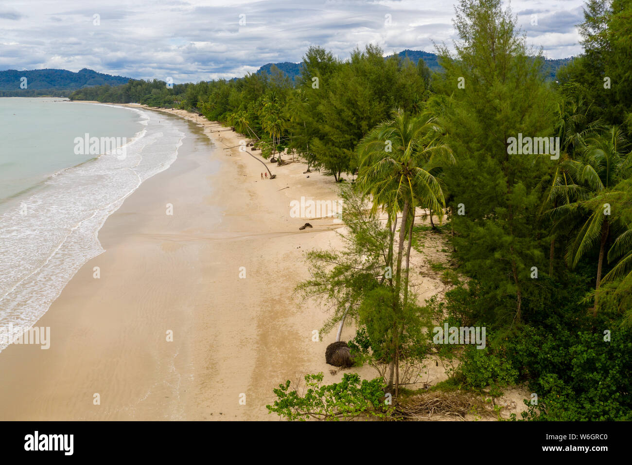 Drone beach palm trees hi-res stock photography and images - Alamy