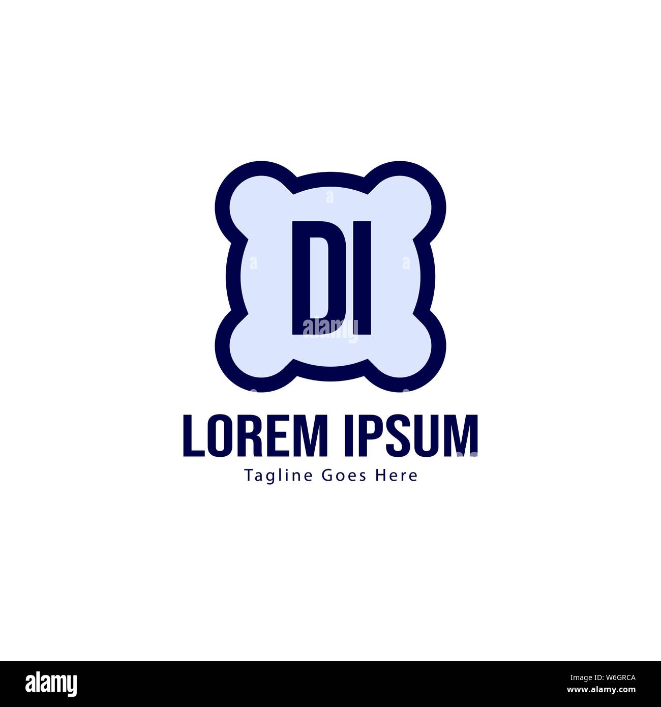 DI Letter Logo Design. Creative Modern DI Letters Icon Illustration ...