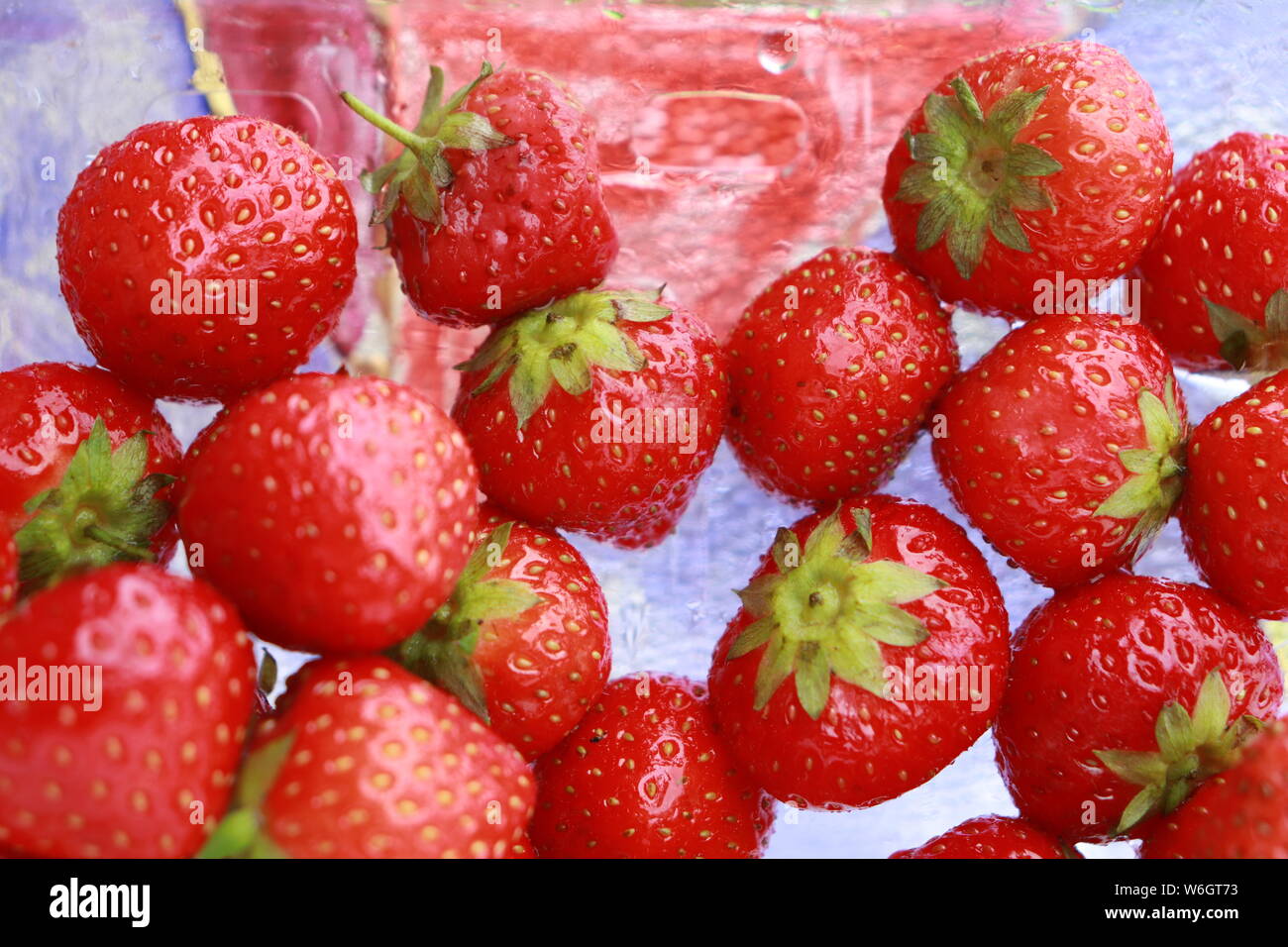 Strawberries in close up Stock Photo - Alamy