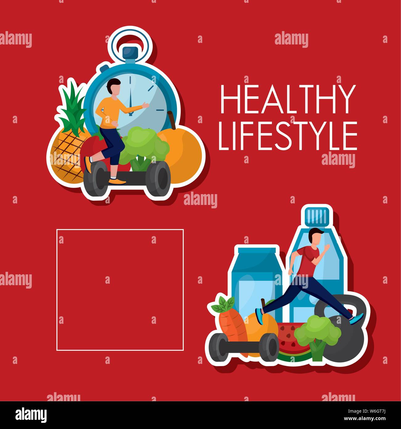 Avatar men and healthy lifestyle vector design Stock Vector Image & Art ...