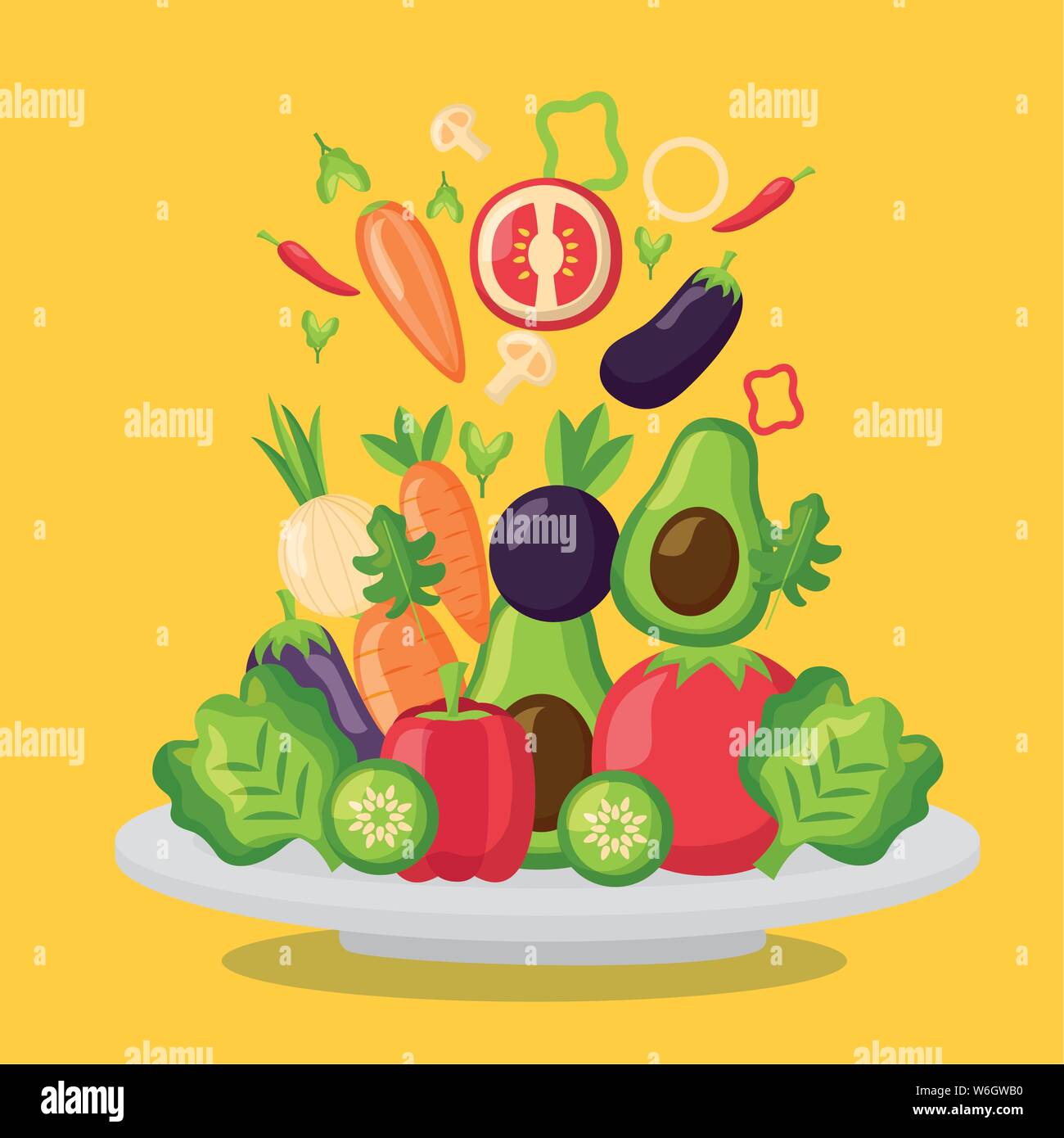 Healthy and organic food vector design Stock Vector Image & Art - Alamy