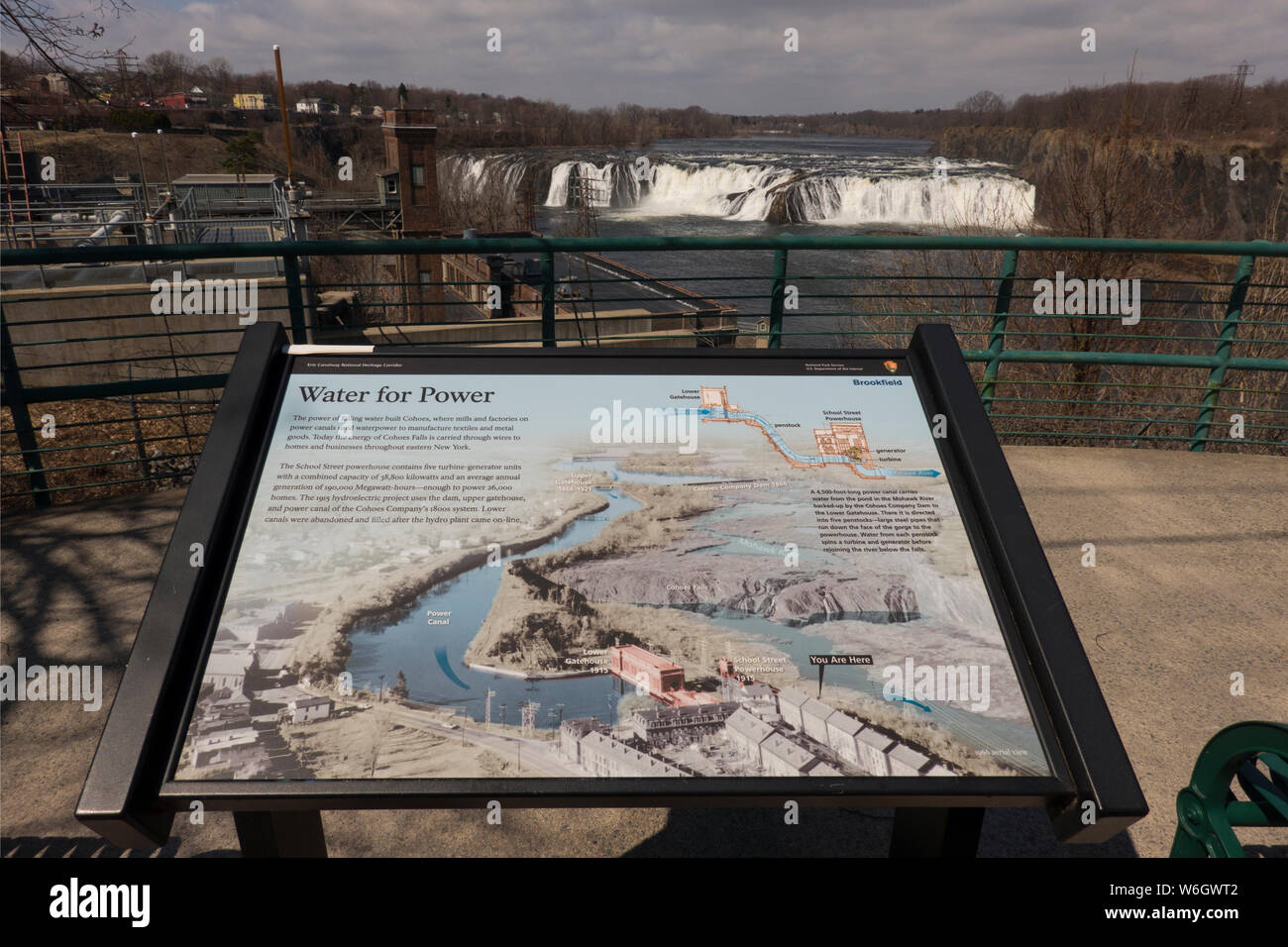Cohoes Falls in Waterford New York Stock Photo Alamy