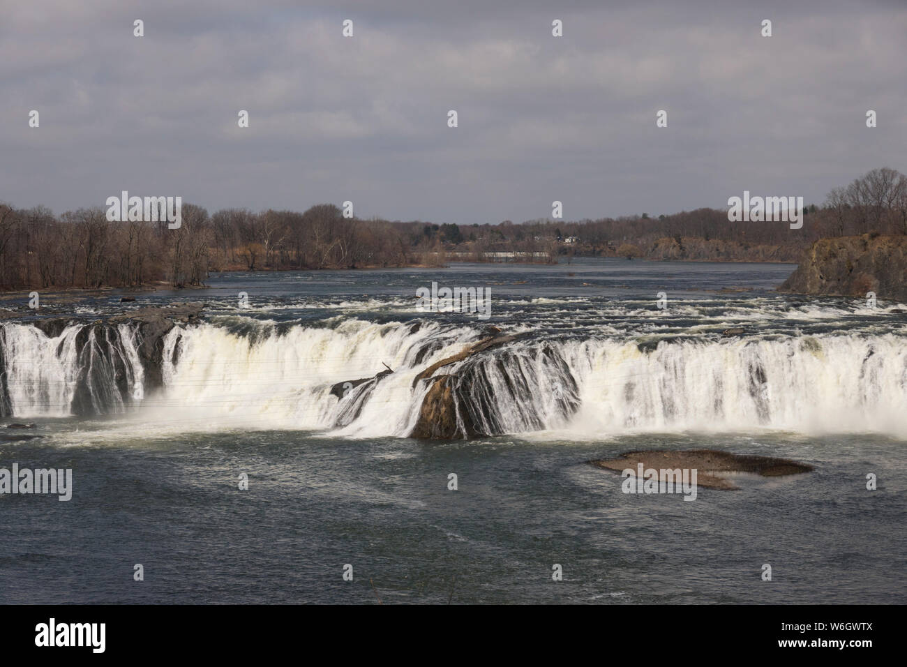 Cohoes Falls in Waterford New York Stock Photo Alamy