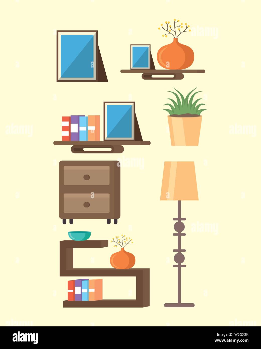 living room flat image design Stock Vector Image & Art - Alamy