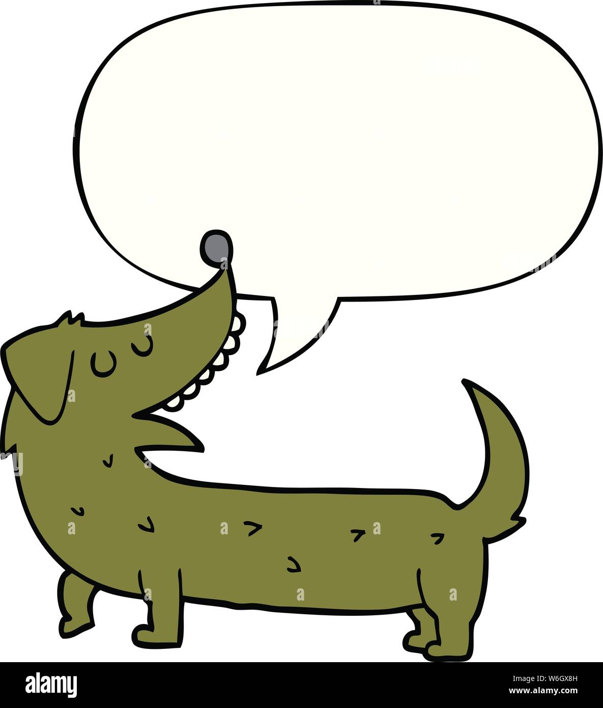 cartoon dog with speech bubble Stock Vector Image & Art - Alamy