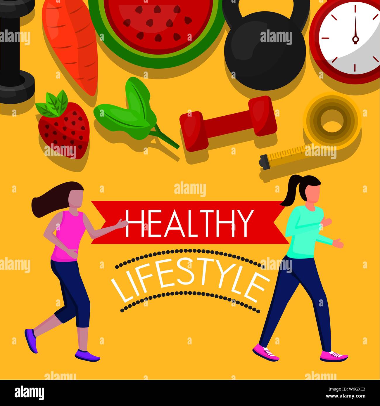 Avatar woman and healthy lifestyle vector design Stock Vector Image ...