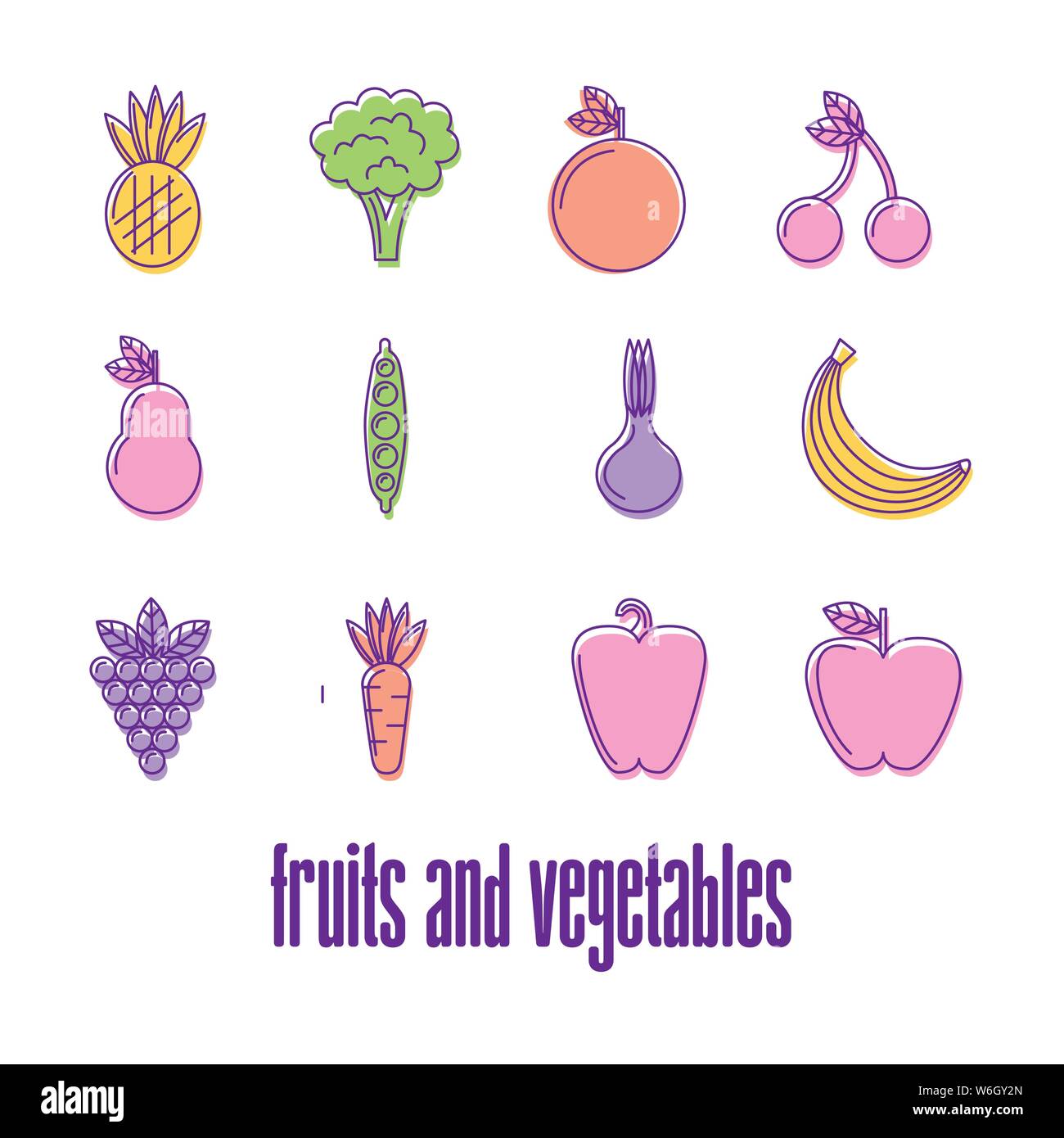 Healthy and organic food design Stock Vector Image & Art - Alamy