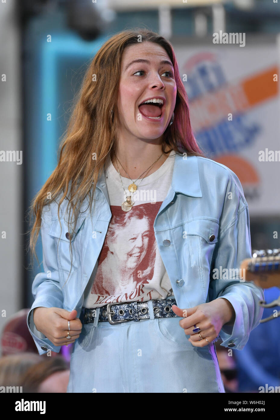Maggie Rogers performs on NBC's "Today" at Rockefeller Plaza on July 12