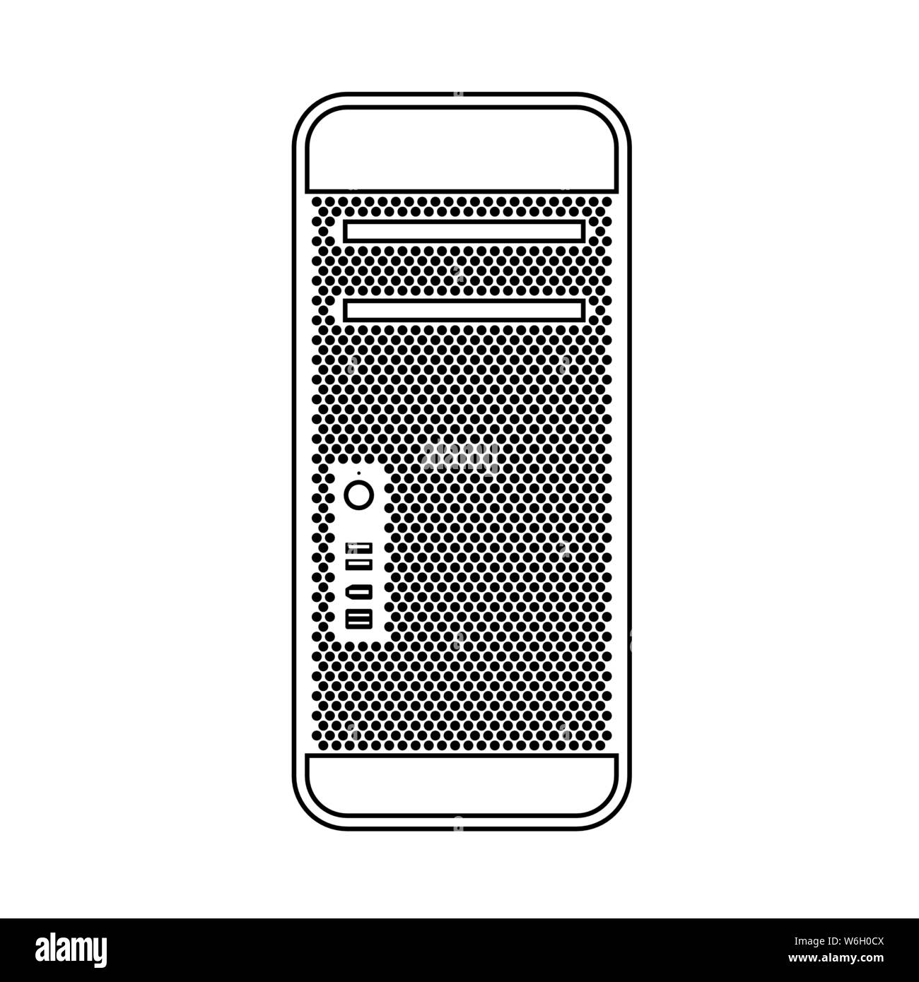 System Unit Icon. Outline Simple Design With Editable Stroke. Vector ...