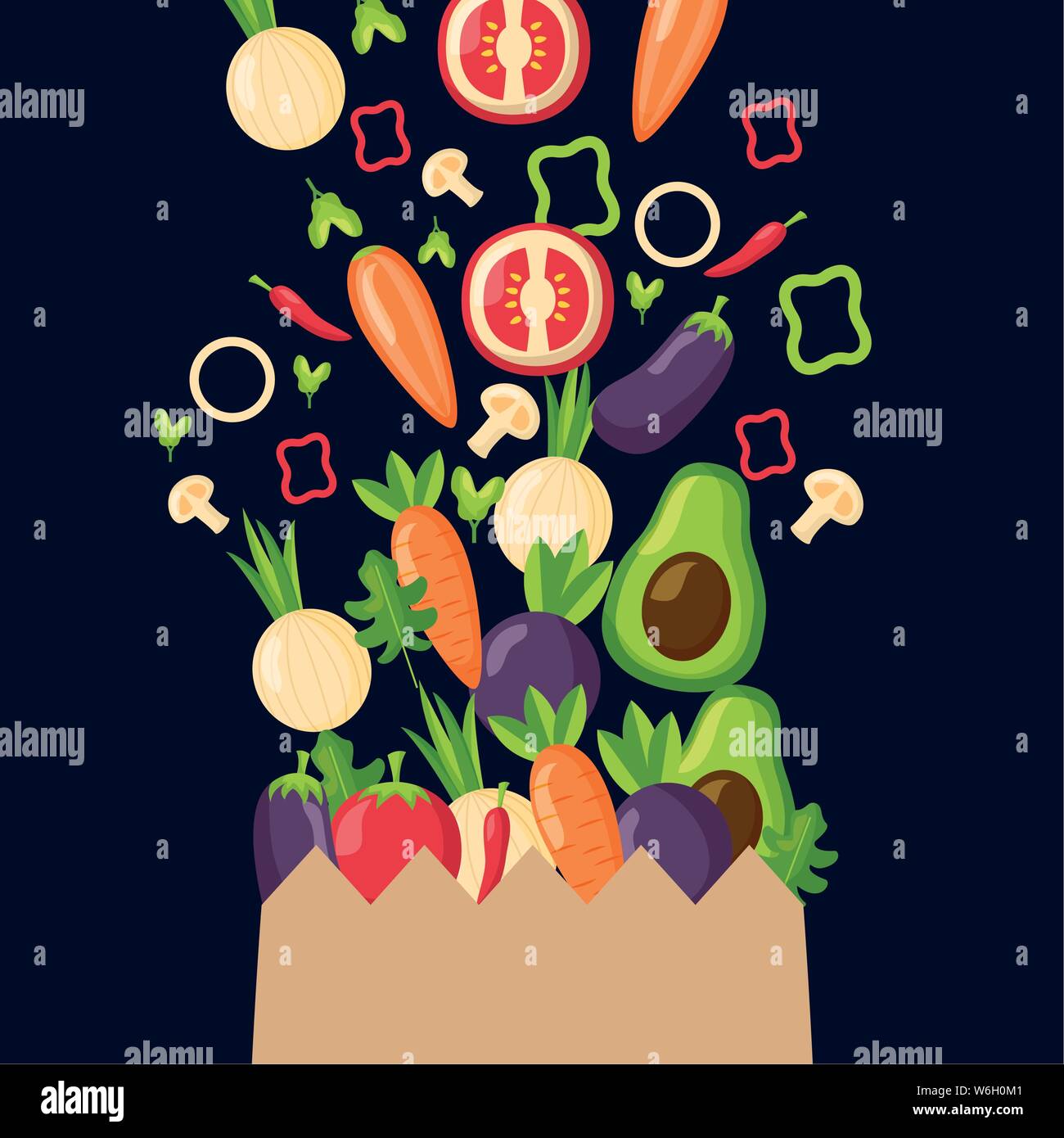 Healthy and organic food vector design Stock Vector Image & Art - Alamy