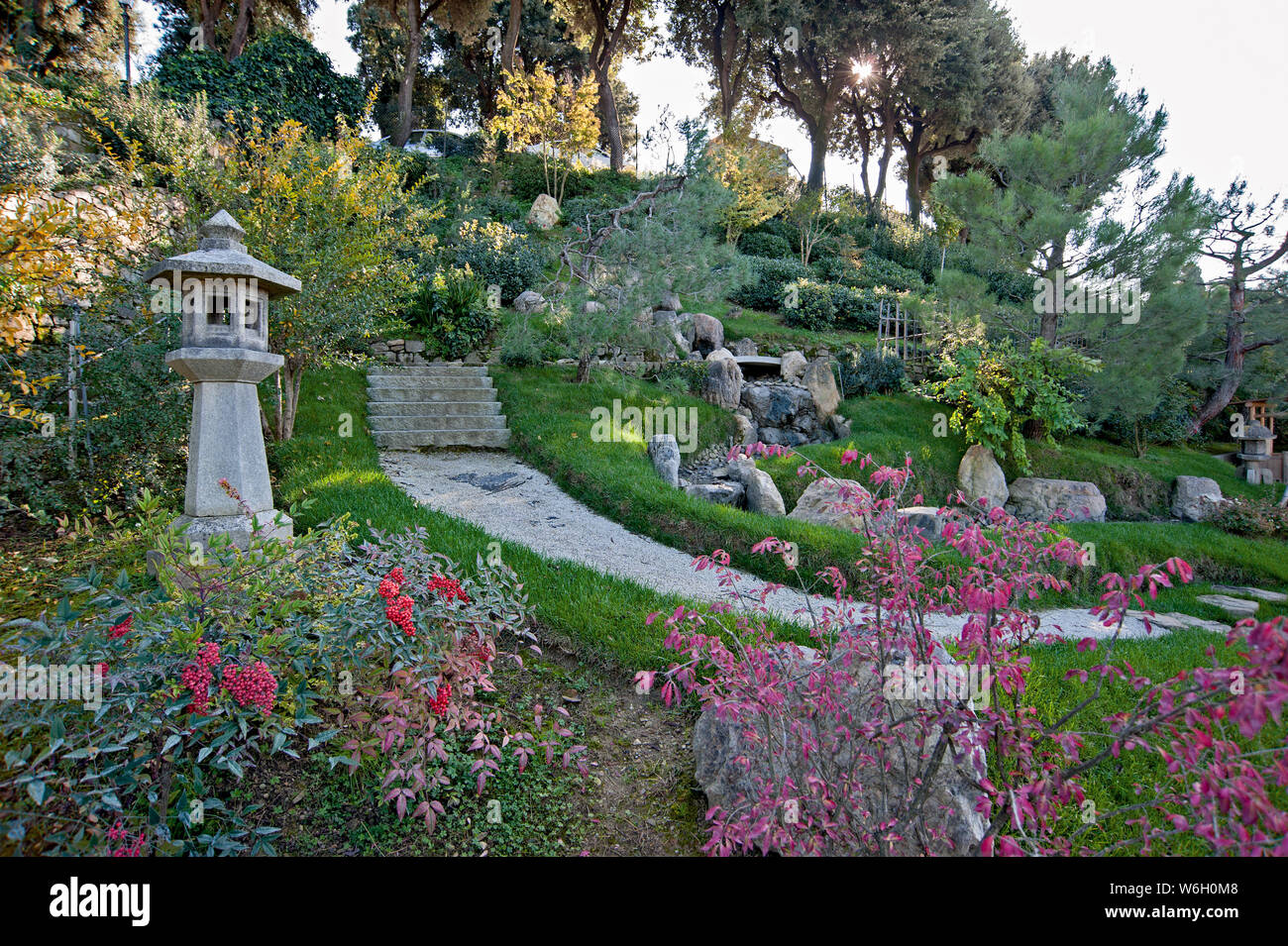 The 'Japanese Garden' in Florence, Italy. Stock Photo