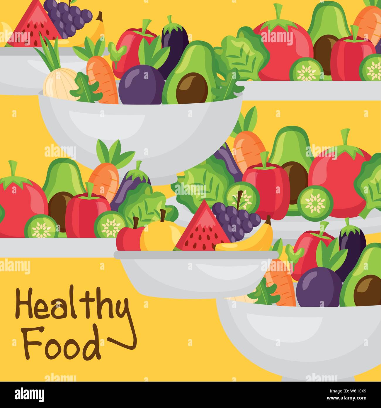 Healthy and organic food vector design Stock Vector Image & Art - Alamy