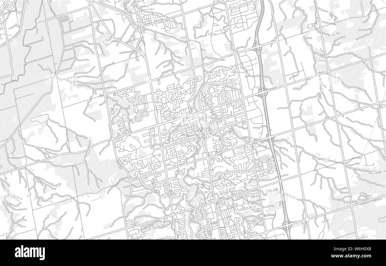 Newmarket, Ontario, Canada, bright outlined vector map with bigger and minor roads and steets created for infographic backgrounds. Stock Vector