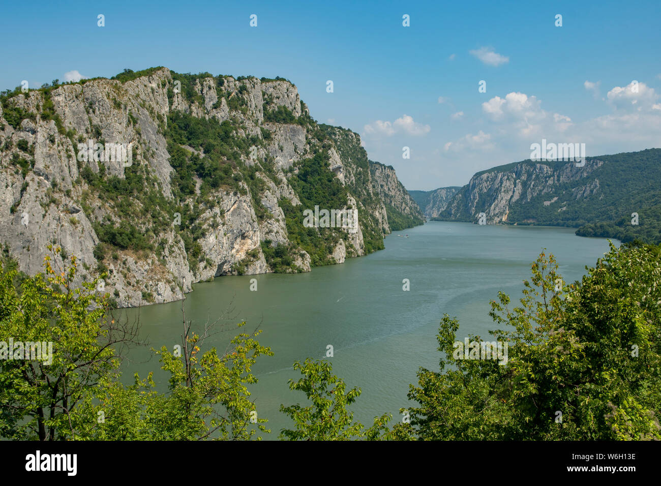 Iron Gates Gorge, Danube River, Serbia Stock Photo