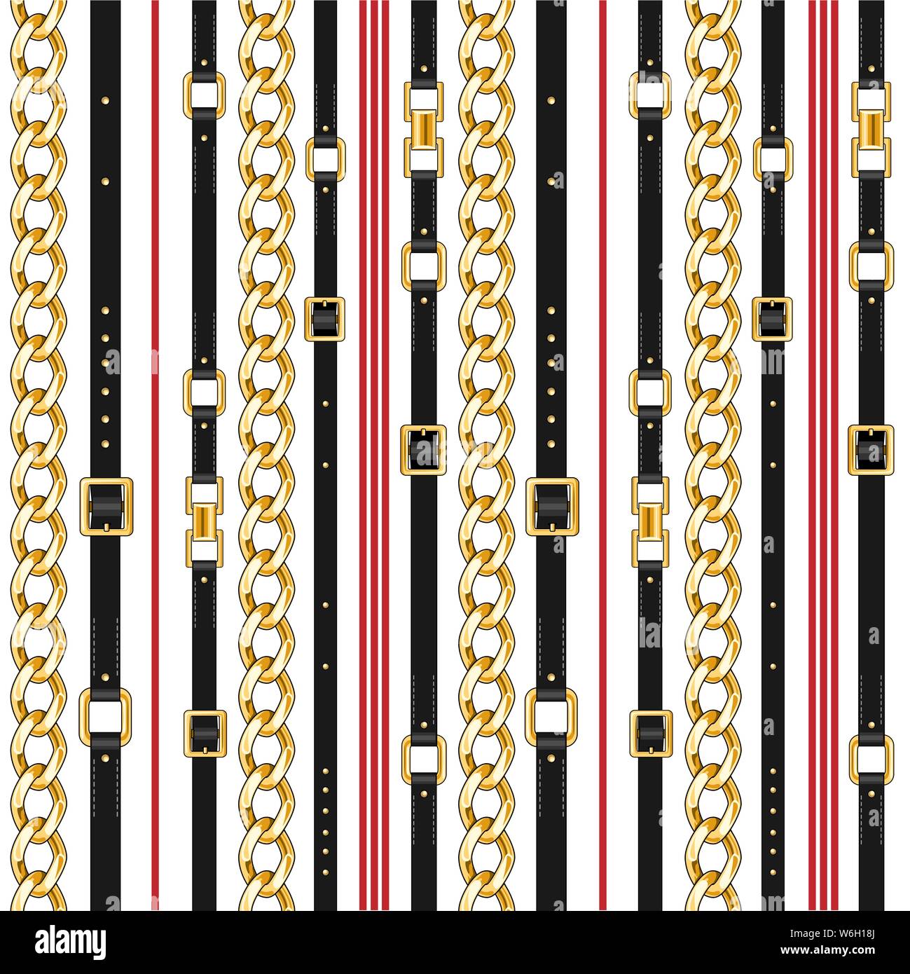 Chains and black belts Stock Vector