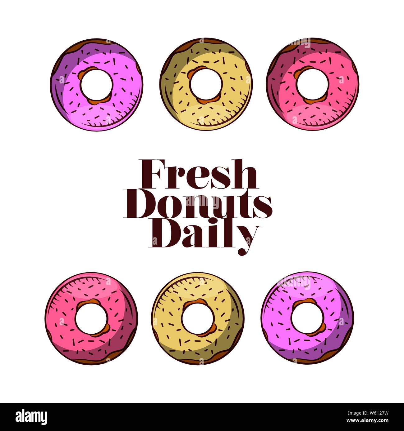 Donuts of bakery vector design Stock Vector Image & Art - Alamy