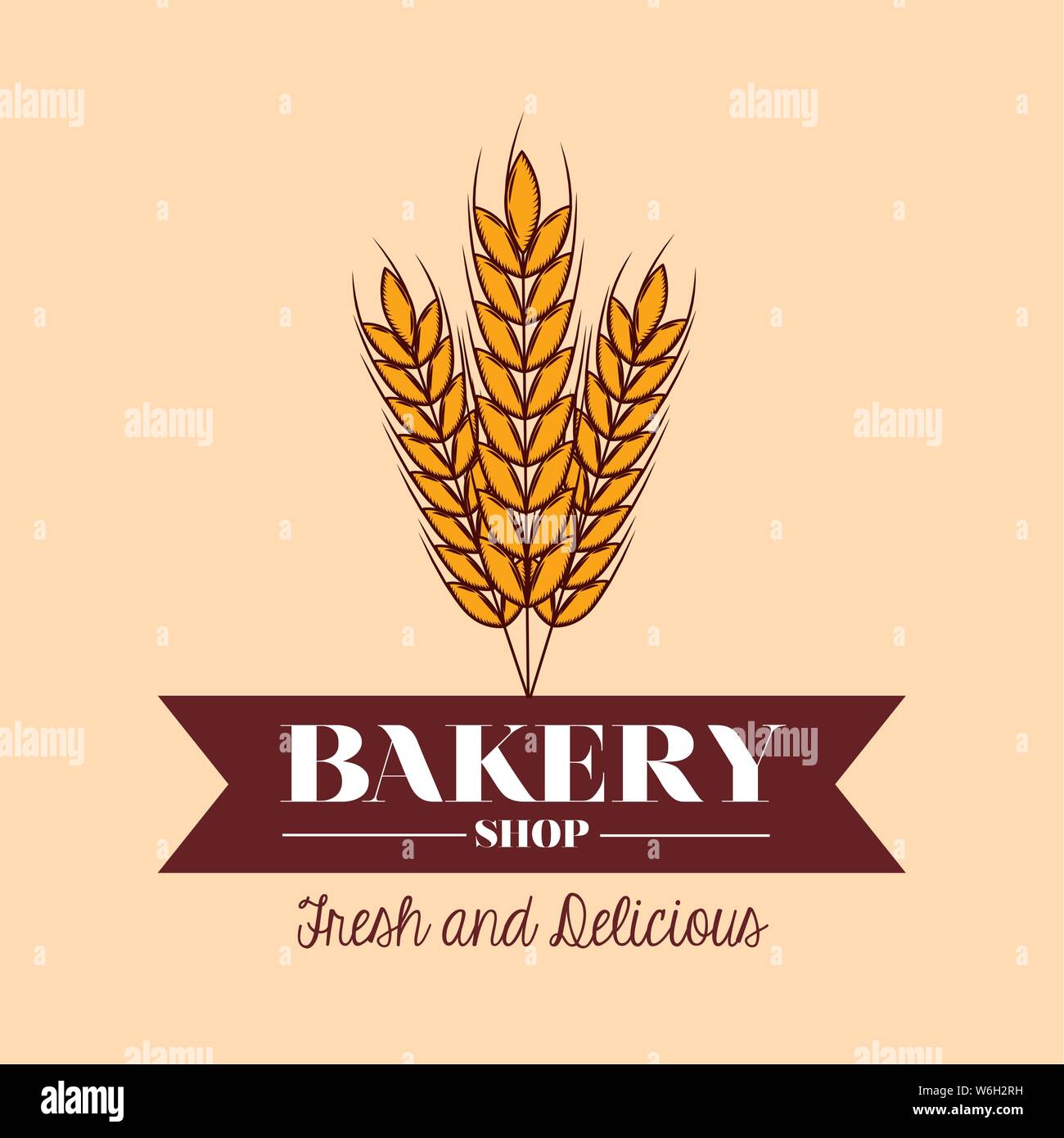 Wheat and bakery shop vector design Stock Vector Image & Art - Alamy