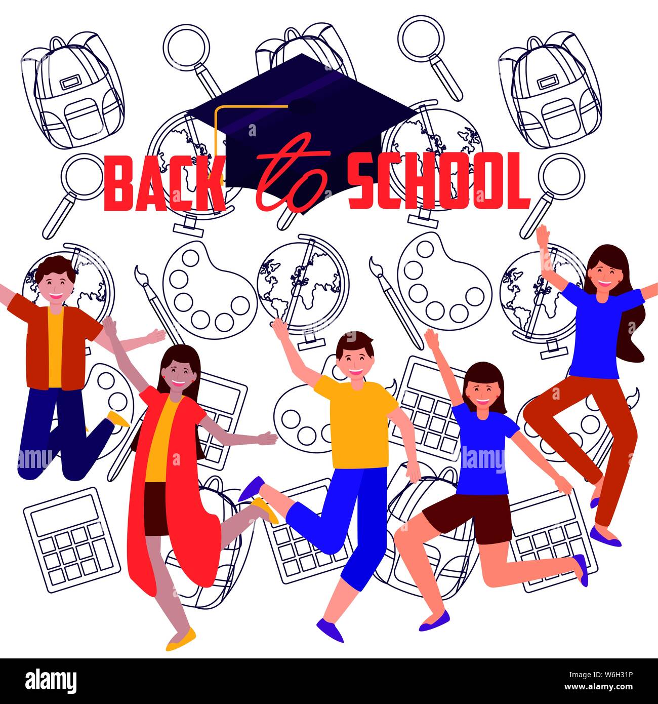 Back to school vector design Stock Vector Image & Art - Alamy