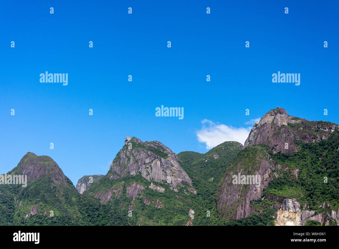 Beautiful landscape of mountains with Organs Mountain highlighted Stock Photo