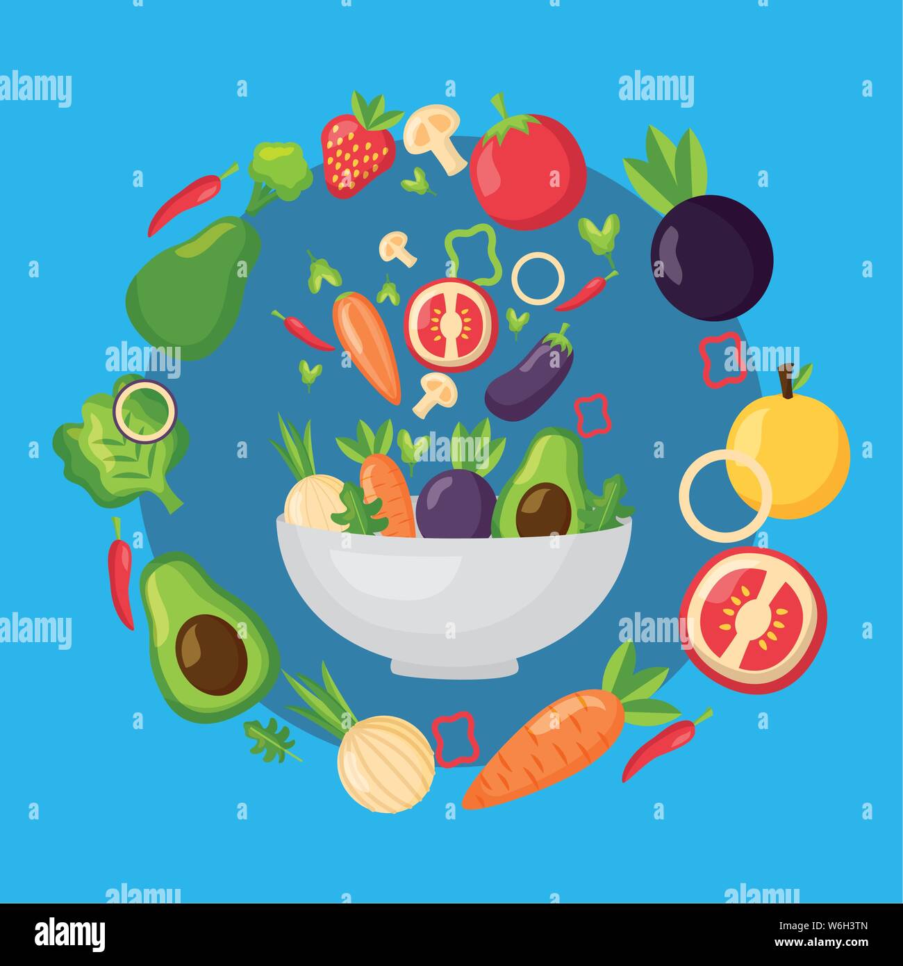 Healthy and organic food vector design Stock Vector Image & Art - Alamy