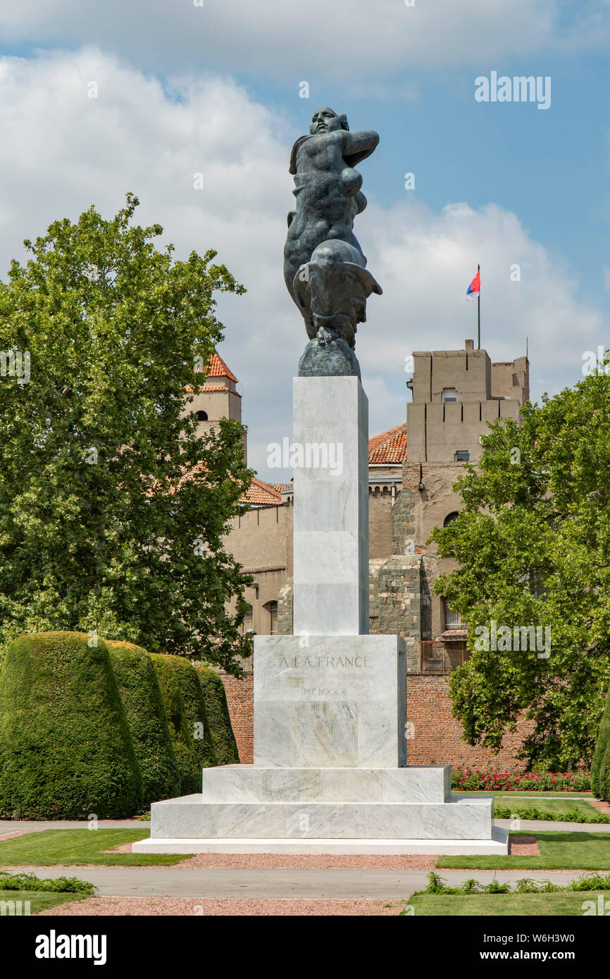 Monument of Gratitude to France, Kalemegdan Park, Belgrade, Serbia Stock Photo