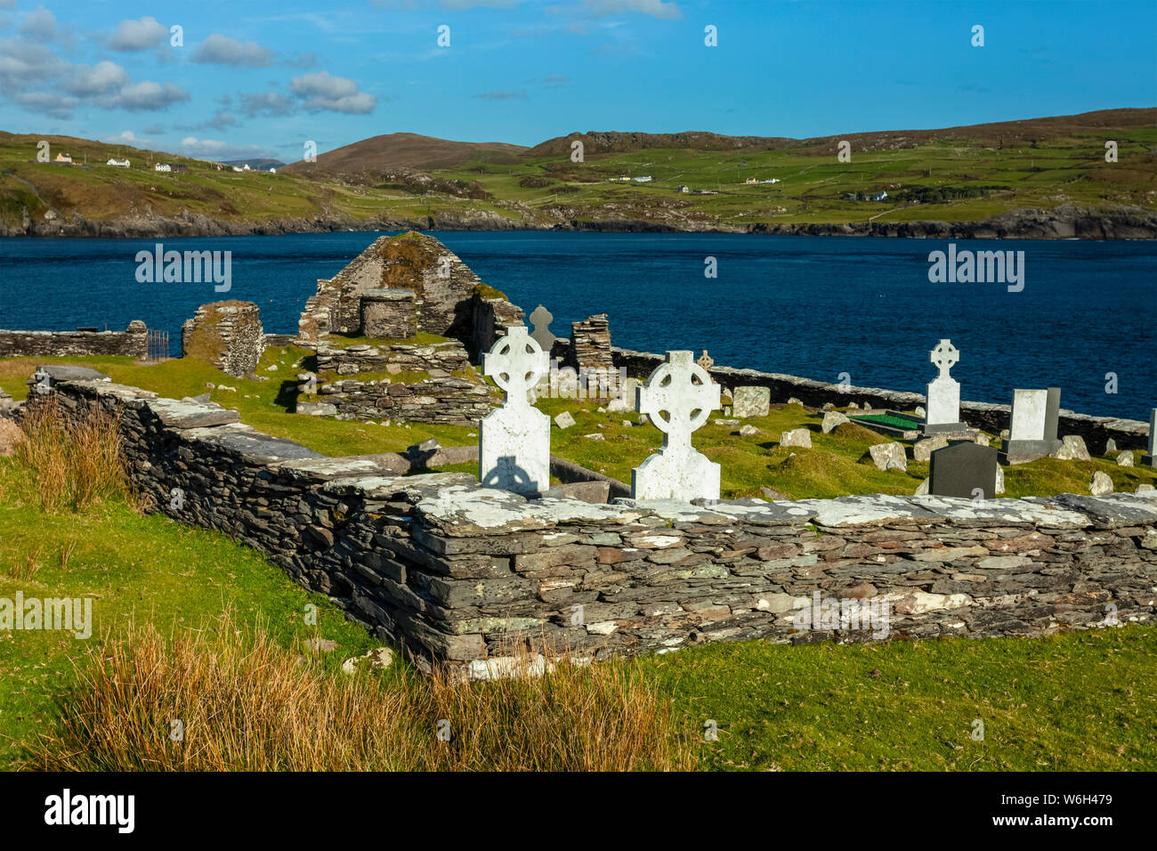 Cemetery on Dursey Island, West Cork, Wild Atlantic Way; County Cork, Ireland Stock Photo