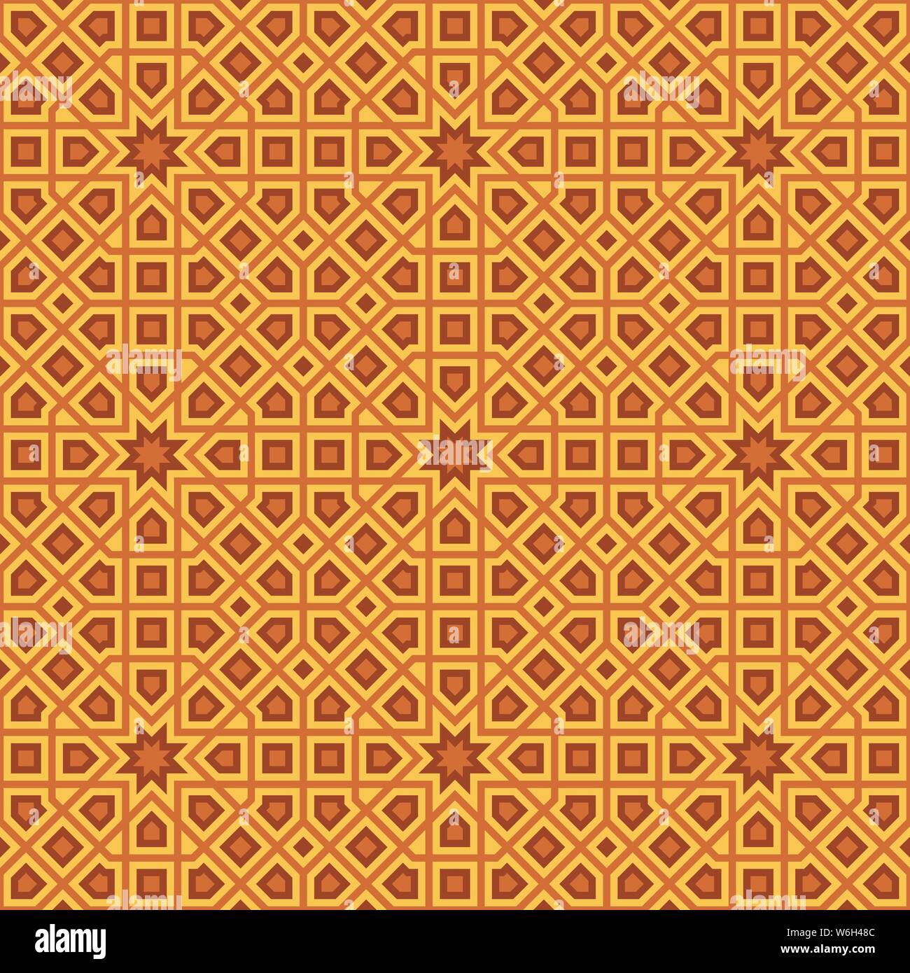 Abstract pattern in Arabian style. Seamless vector background. Islamic abstract ornament pattern Stock Vector