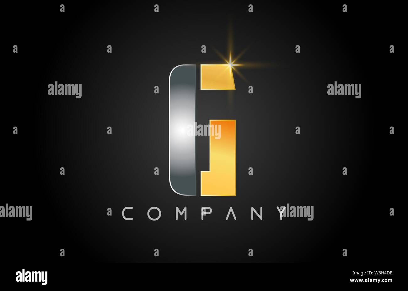 gold alphabet letter G logo design suitable for a company or business ...
