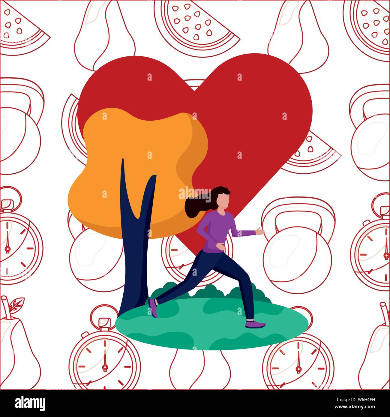 Avatar woman and healthy lifestyle vector design Stock Vector Image ...