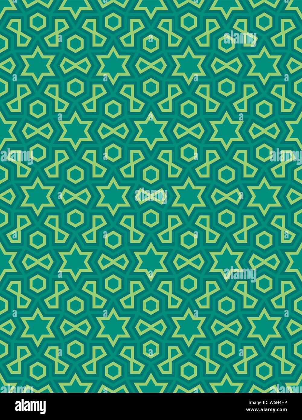Islamic pattern. Seamless vector geometric lattice background in arabic style. Ethnic line islamic pattern. Stock Vector