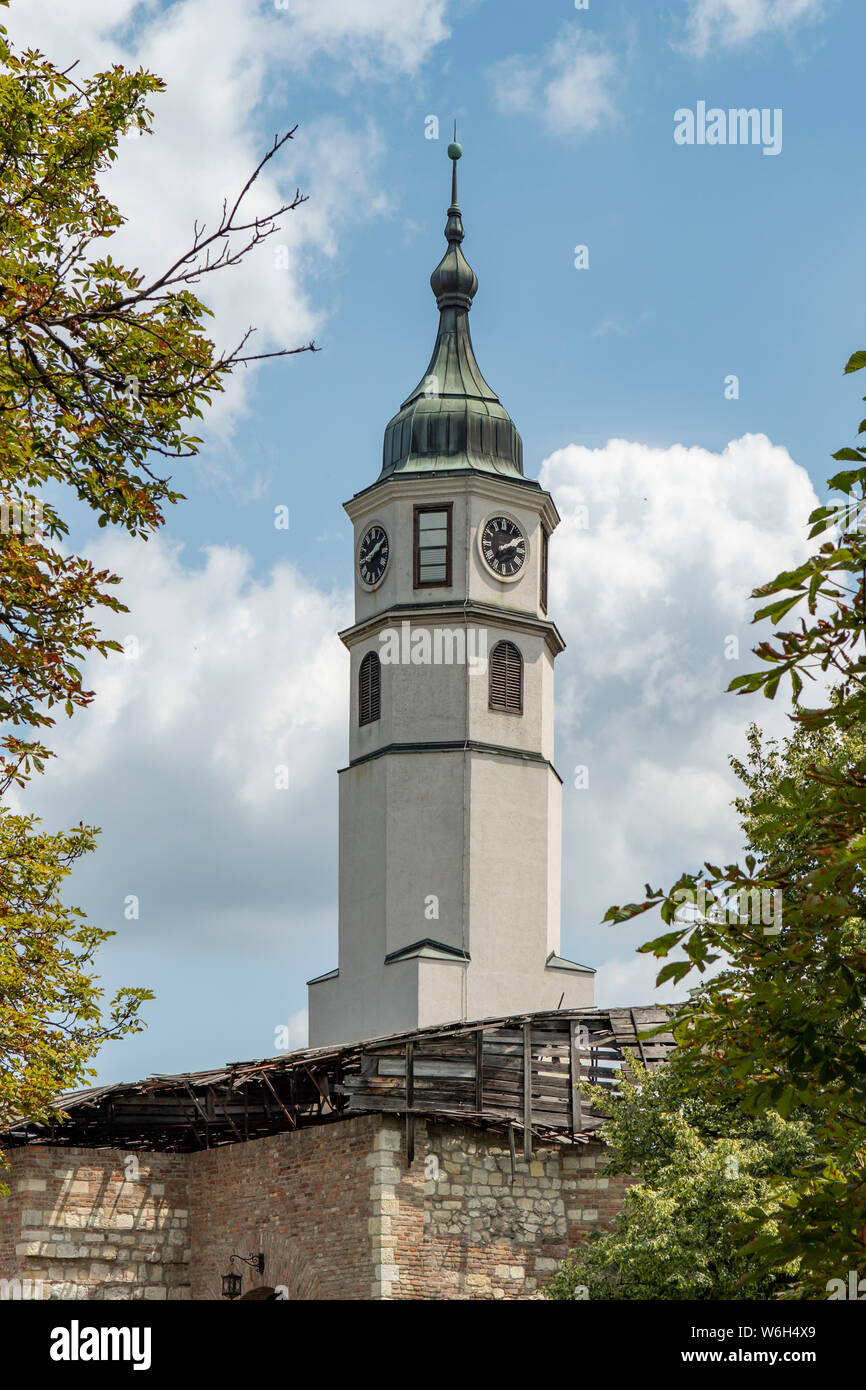 The Clock Tower, The Fortress, Belgrade, Serbia Stock Photo