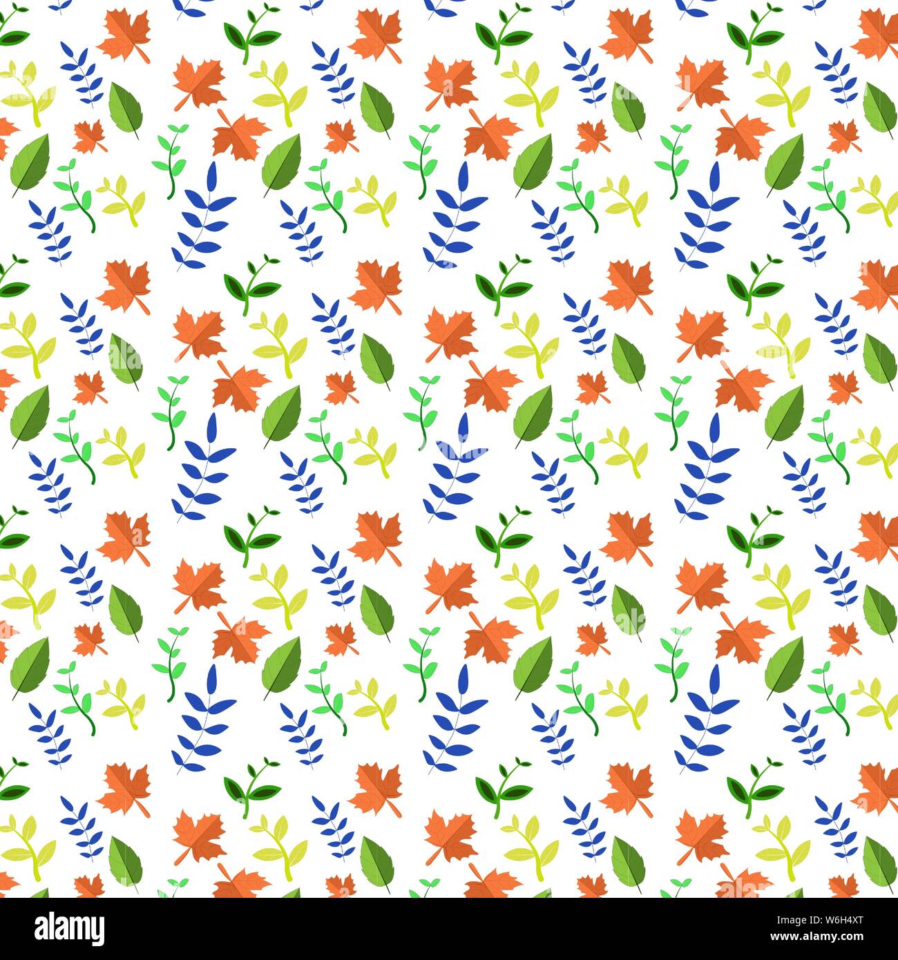 Seamless pattern of flowers and leaves design of vector illustration on ...