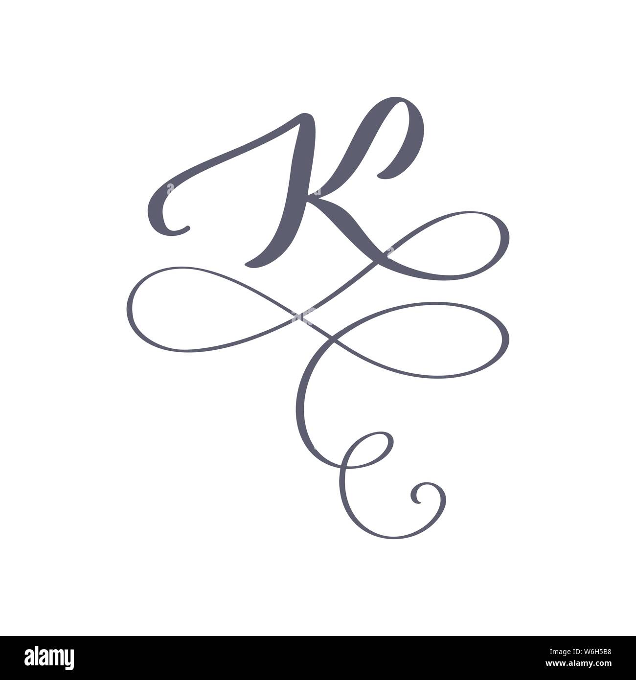 Elegant dynamic letter k with wing linear design can be used for tattoo  any transportation service or in sports areas  CanStock
