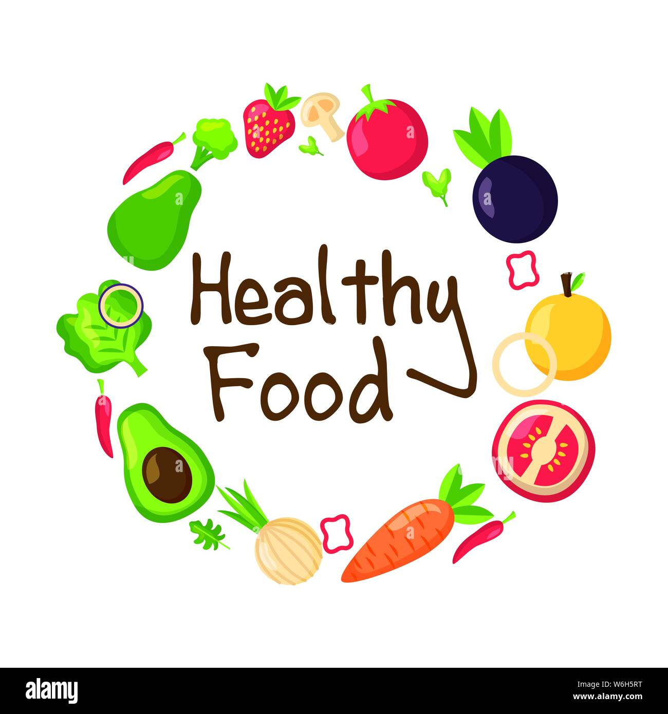 Healthy and organic food vector design Stock Vector Image & Art - Alamy